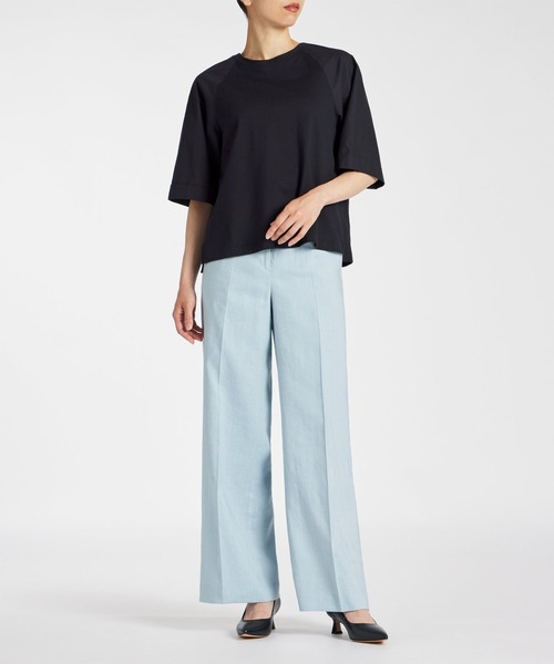 Paul Smith(ポールスミス)の「ウィメンズ ウーブン コンビ カットソー / 245103 J262(Tシャツ/カットソー・レディース・ホワイト/ブラック・MEDIUM)」の14枚目の写真