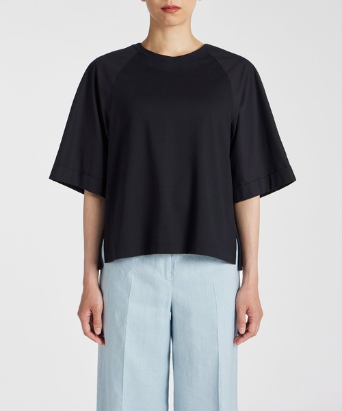 Paul Smith(ポールスミス)の「ウィメンズ ウーブン コンビ カットソー / 245103 J262(Tシャツ/カットソー・レディース・ホワイト/ブラック・MEDIUM)」の15枚目の写真
