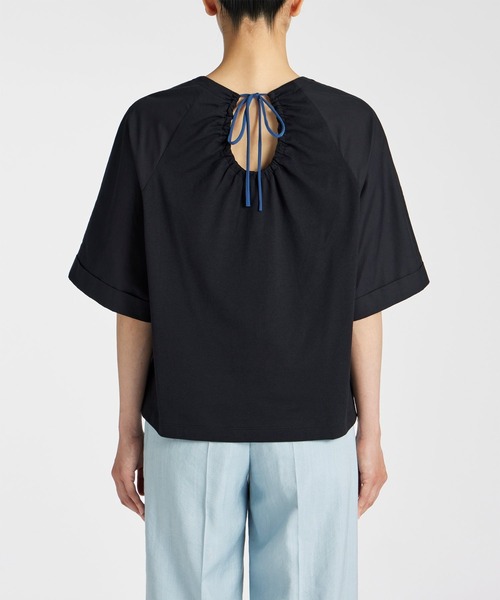 Paul Smith(ポールスミス)の「ウィメンズ ウーブン コンビ カットソー / 245103 J262(Tシャツ/カットソー・レディース・ホワイト/ブラック・MEDIUM)」の16枚目の写真