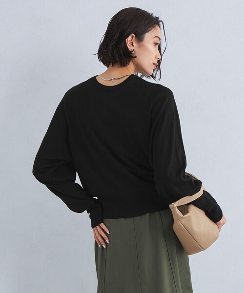 green label relaxing（グリーンレーベルリラクシング）の「EVERY エブリィ ニット クルーネック 2WAY カーディガン -ウォッシャブル-（カーディガン/ボレロ・レディース・グレー/ブラック/ライトブルー/ダークブラウン/レッド/ダークグレー/ロイヤルブルー・FREE）」の11枚目の写真