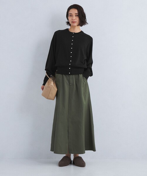 green label relaxing（グリーンレーベルリラクシング）の「EVERY エブリィ ニット クルーネック 2WAY カーディガン -ウォッシャブル-（カーディガン/ボレロ・レディース・グレー/ブラック/ライトブルー/ダークブラウン/レッド/ダークグレー/ロイヤルブルー・FREE）」の12枚目の写真