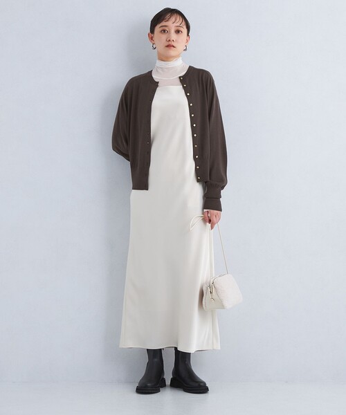 green label relaxing（グリーンレーベルリラクシング）の「EVERY エブリィ ニット クルーネック 2WAY カーディガン -ウォッシャブル-（カーディガン/ボレロ・レディース・グレー/ブラック/ライトブルー/ダークブラウン/レッド/ダークグレー/ロイヤルブルー・FREE）」の18枚目の写真