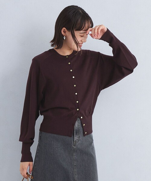 green label relaxing（グリーンレーベルリラクシング）の「EVERY エブリィ ニット クルーネック 2WAY カーディガン -ウォッシャブル-（カーディガン/ボレロ・レディース・グレー/ブラック/ライトブルー/ダークブラウン/レッド/ダークグレー/ロイヤルブルー・FREE）」の19枚目の写真