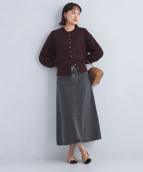 green label relaxing（グリーンレーベルリラクシング）の「EVERY エブリィ ニット クルーネック 2WAY カーディガン -ウォッシャブル-（カーディガン/ボレロ・レディース・グレー/ブラック/ライトブルー/ダークブラウン/レッド/ダークグレー/ロイヤルブルー・FREE）」の21枚目の写真