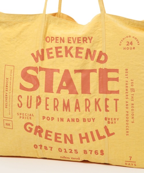 niko and...（ニコアンド）の「オリジナルビッグプリントトートバッグ（トートバッグ・レディース・イエロー/チャコール/ブルー・0）」の15枚目の写真