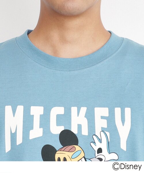 Disney（ディズニー）の「◆【DISNEY/親子リンク】ミッキーマウス　ディズニー半袖Ｔシャツ（Tシャツ/カットソー・メンズ・ホワイト系3/サックスブルー系・02/03）」の14枚目の写真