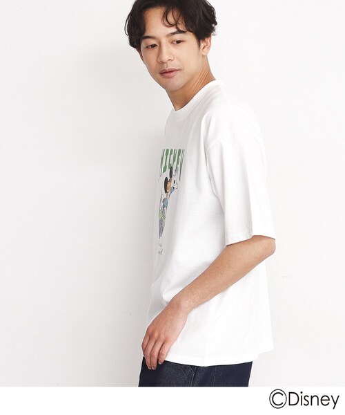 Disney（ディズニー）の「◆【DISNEY/親子リンク】ミッキーマウス　ディズニー半袖Ｔシャツ（Tシャツ/カットソー・メンズ・ホワイト系3/サックスブルー系・02/03）」の10枚目の写真