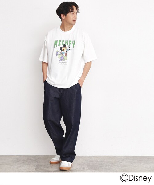 Disney（ディズニー）の「◆【DISNEY/親子リンク】ミッキーマウス　ディズニー半袖Ｔシャツ（Tシャツ/カットソー・メンズ・ホワイト系3/サックスブルー系・02/03）」の9枚目の写真
