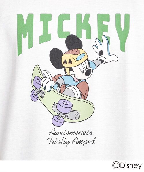 Disney（ディズニー）の「◆【DISNEY/親子リンク】ミッキーマウス　ディズニー半袖Ｔシャツ（Tシャツ/カットソー・メンズ・ホワイト系3/サックスブルー系・02/03）」の8枚目の写真