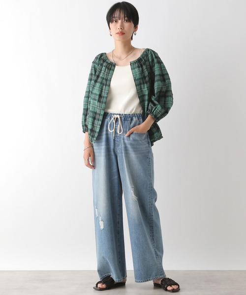 LEPSIM(レプシィム)の「マルチWAYチェックブラウス 130286(シャツ/ブラウス・レディース・ホワイト×ブラック/グリーン・FREE)」の17枚目の写真