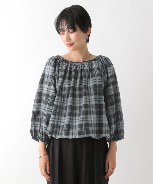 LEPSIM(レプシィム)の「マルチWAYチェックブラウス 130286(シャツ/ブラウス・レディース・ホワイト×ブラック/グリーン・FREE)」の18枚目の写真