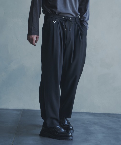 DOOPZ（ドープス）の「Hyper Fine Tapered Slacks - ハイパーファインテーパードスラックス(セットアップ可能)（スラックス・メンズ・ブラック/ライトブラウン・SMALL/MEDIUM/LARGE）」の4枚目の写真