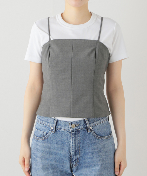 plage（プラージュ）の「calla lily ビスチェ (gray)（ベスト・レディース・グレー・34）」の3枚目の写真