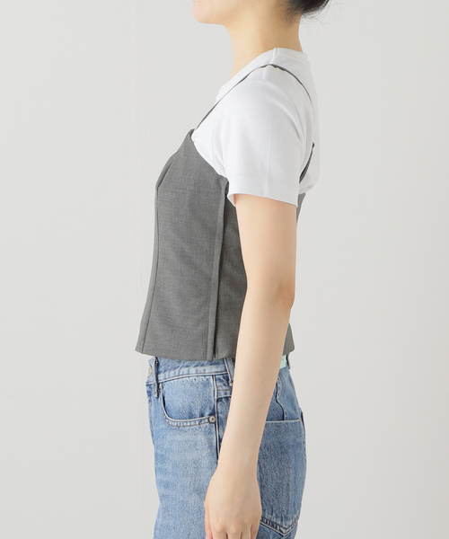 plage（プラージュ）の「calla lily ビスチェ (gray)（ベスト・レディース・グレー・34）」の4枚目の写真