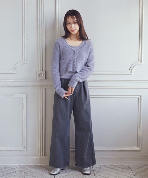 セール】タックホックデニムパンツ（デニムパンツ）｜earth