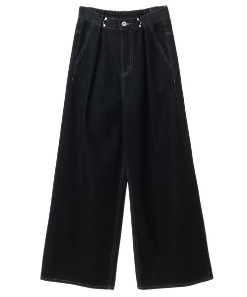 earth music&ecology（アースミュージックアンドエコロジー）の「タックホックデニムパンツ（デニムパンツ・レディース・ブラック/ライトインディゴブルー/ライトグレー・S/M）」の18枚目の写真