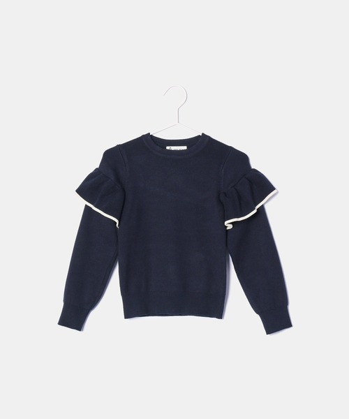 ROPE' PICNIC(ロペピクニック)の「【KIDS】マシュマロフリルニット/リンクコーデ(ニット/セーター・キッズ・ネイビー/ライトグリーン/キナリ・110/120/130/140/150)」の16枚目の写真