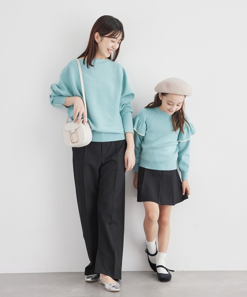 ROPE' PICNIC(ロペピクニック)の「【KIDS】マシュマロフリルニット/リンクコーデ(ニット/セーター・キッズ・ネイビー/ライトグリーン/キナリ・110/120/130/140/150)」の22枚目の写真