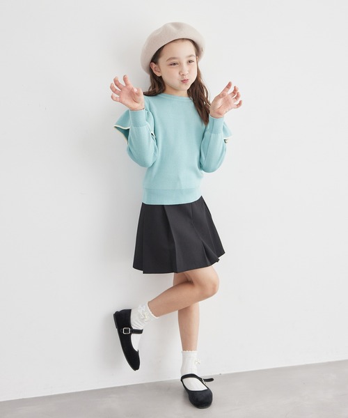 ROPE' PICNIC(ロペピクニック)の「【KIDS】マシュマロフリルニット/リンクコーデ(ニット/セーター・キッズ・ネイビー/ライトグリーン/キナリ・110/120/130/140/150)」の21枚目の写真