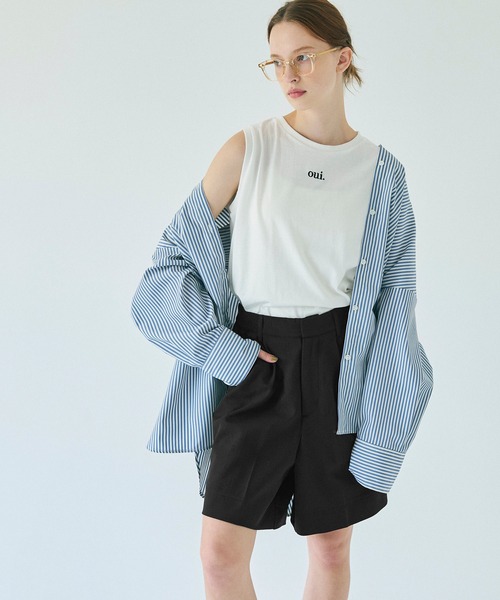 新品未使用¥31.900【YLEVE】センタータックウールハーフパンツ ハイウエストタックハーフパンツ | LE MORE