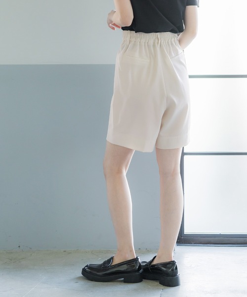 セール】上品ストレッチタックハーフパンツ（その他パンツ