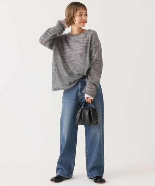 Spick & Span（スピックアンドスパン）の「MAISON CORNICHON / メゾン コルニション ボーダープルオーバー（Tシャツ/カットソー・レディース・ホワイト/ブラック/レッド・FREE）」の19枚目の写真