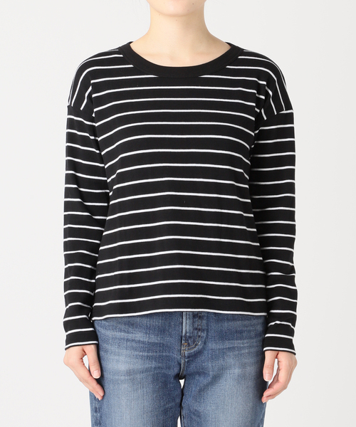 Spick & Span（スピックアンドスパン）の「MAISON CORNICHON / メゾン コルニション ボーダープルオーバー（Tシャツ/カットソー・レディース・ホワイト/ブラック/レッド・FREE）」の17枚目の写真