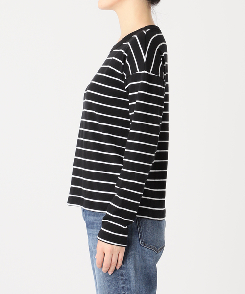 Spick & Span（スピックアンドスパン）の「MAISON CORNICHON / メゾン コルニション ボーダープルオーバー（Tシャツ/カットソー・レディース・ホワイト/ブラック/レッド・FREE）」の16枚目の写真