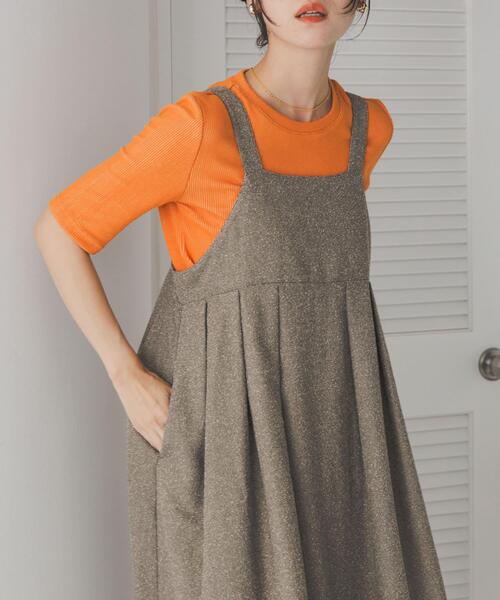 URBAN RESEARCH DOORS(アーバンリサーチドアーズ)の「配色リブ5分袖プルオーバー(Tシャツ/カットソー・レディース・オレンジ/グレー系その他/ブラック・MEDIUM)」の18枚目の写真