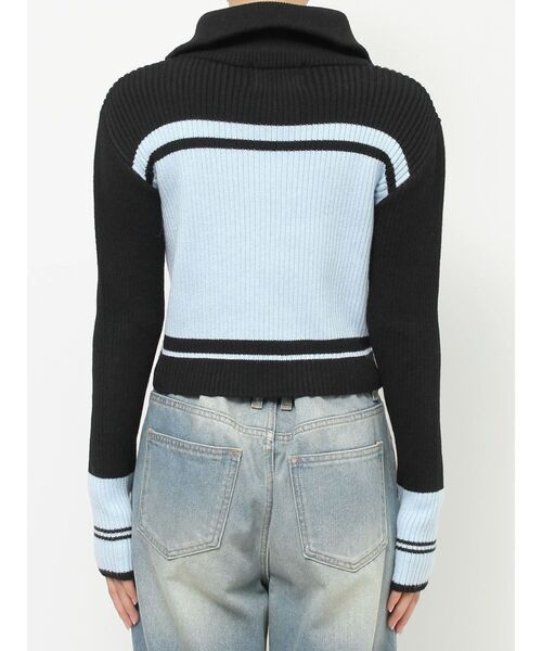 jouetie(ジュエティ)の「ラインハイネックジップニットカーディガン(ニット/セーター・レディース・ブラック/ネイビー/グレー・MEDIUM)」の11枚目の写真