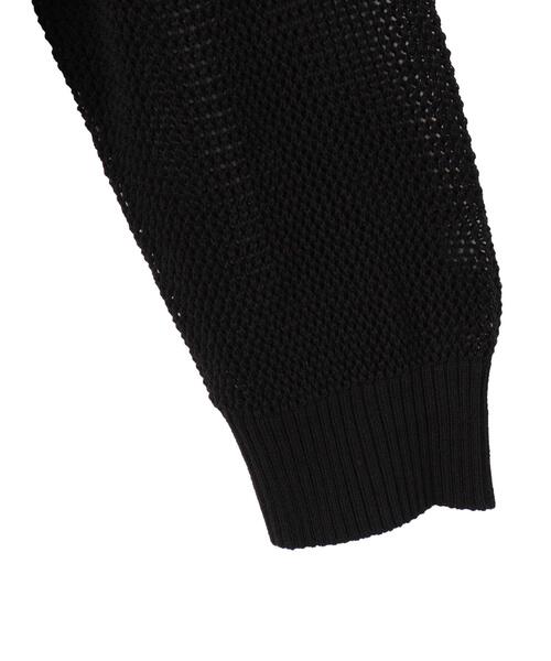 WEGO(ウィゴー)の「WEGO/メッシュニットZIPパーカー(カーディガン/ボレロ・メンズ・アイボリー/ブラック・MEDIUM/LARGE)」の4枚目の写真