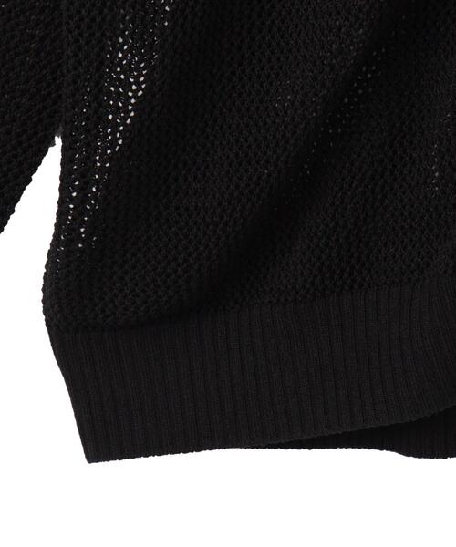 WEGO(ウィゴー)の「WEGO/メッシュニットZIPパーカー(カーディガン/ボレロ・メンズ・アイボリー/ブラック・MEDIUM/LARGE)」の3枚目の写真