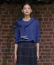 I753 美品 L ヴァレンティノ アンサンブル ネイビー レディース I753 美品 L ヴァレンティノ アンサンブル ネイビー レディース