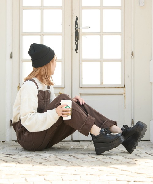 attagirl(アタガール)の「厚底レースアップスニーカー(スニーカー・レディース・ブラック/ブラック系その他/ホワイト・S/M/L/LL)」の10枚目の写真