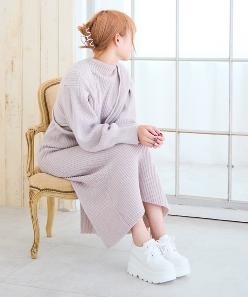 attagirl(アタガール)の「厚底レースアップスニーカー(スニーカー・レディース・ブラック/ブラック系その他/ホワイト・S/M/L/LL)」の19枚目の写真