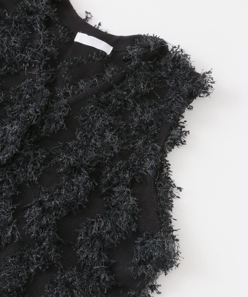 SENSE OF PLACE by URBAN RESEARCH(センスオブプレイスバイアーバンリサーチ)の「テープヤーンフリンジベスト(ベスト・レディース・ブラック/アイボリー・ONE)」の19枚目の写真