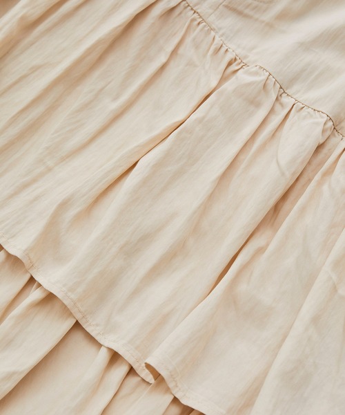 VIS（ビス）の「【洗える】アシメ段々ティアードスカート（スカート・レディース・チャコールグレー/ベージュ系その他・FREE）」の6枚目の写真