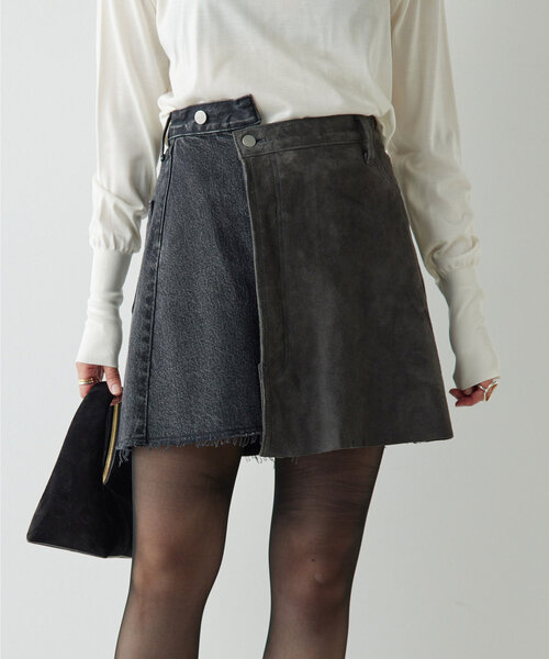 未使用 ピース PEAS リメイクラップミニスカート GALLARDAGALANTE（ガリャルダガランテ）の「【PEAS】リメイクラップ