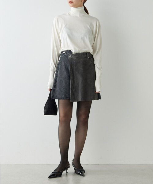 未使用 ピース PEAS リメイクラップミニスカート GALLARDAGALANTE（ガリャルダガランテ）の「【PEAS】リメイクラップ