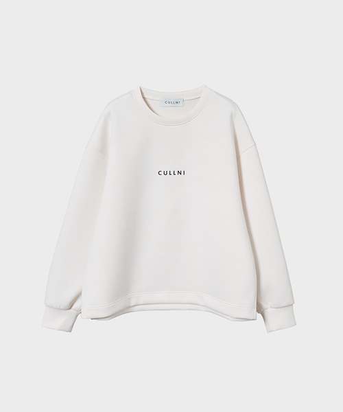 クルニ CULLNI 刺繍ロゴ クルーネック スウェットシャツ22SS CULLNI Logo Embroidery Double Knit Pullover（スウェット