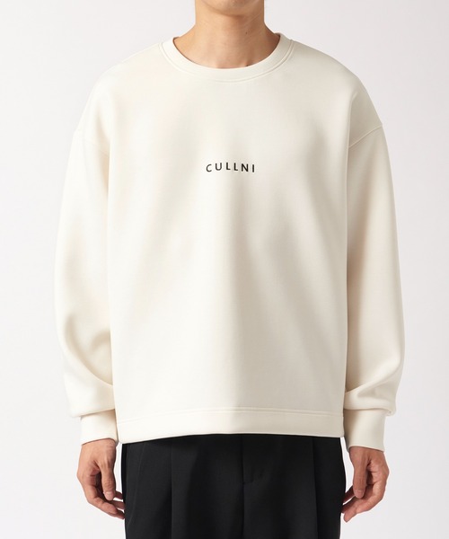 CULLNI（クルニ）の「CULLNI Logo Embroidery Double Knit Pullover（スウェット・メンズ・モカ/ダークグレー/キナリ/ブラック・2/1）」の6枚目の写真