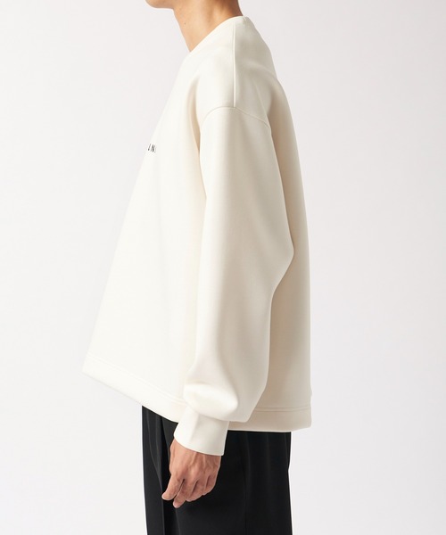 CULLNI（クルニ）の「CULLNI Logo Embroidery Double Knit Pullover（スウェット・メンズ・モカ/ダークグレー/キナリ/ブラック・2/1）」の7枚目の写真