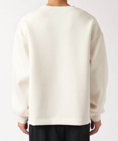 CULLNI（クルニ）の「CULLNI Logo Embroidery Double Knit Pullover（スウェット・メンズ・モカ/ダークグレー/キナリ/ブラック・2/1）」の8枚目の写真