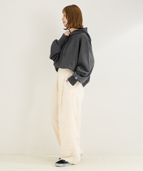 B.C STOCK(ベーセーストック)の「カットジャカードパンツ(スラックス・レディース・ブラック/アイボリー・SMALL/MEDIUM)」の14枚目の写真