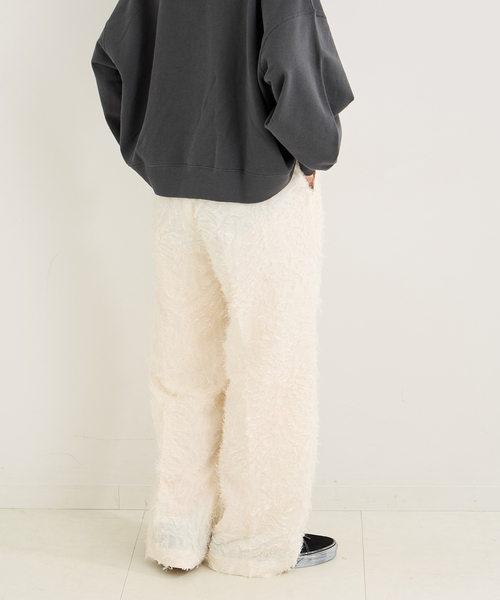 B.C STOCK(ベーセーストック)の「カットジャカードパンツ(スラックス・レディース・ブラック/アイボリー・SMALL/MEDIUM)」の18枚目の写真