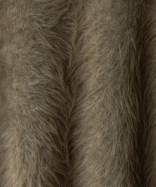 WYM LIDNM（ウィム バイ リドム）の「FEATHER SMOOTH MELANGE KNIT（ニット/セーター・メンズ・ブラウン/チャコール/ダークグレー/オリーブ系・S/M/L）」の7枚目の写真