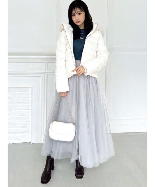 RESEXXY(リゼクシー)の「ショートダウンジャケット(ダウンジャケット/コート・レディース・ブラック/ベージュ/ホワイト・FREE)」の8枚目の写真