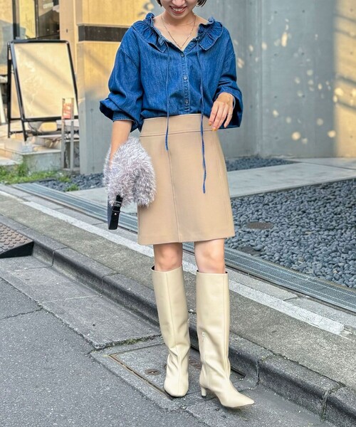 新品タグ付き 名古屋限定アニュアンス ウールダブルクロスミニスカート 新品タグ付き 名古屋限定アニュアンス ウールダブルクロスミニスカート