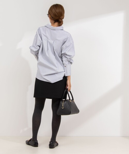 NOLLEY’S Sophi(ノーリーズソフィ)の「ウォッシャブルダブルクロスタイトミニスカート(スカート・レディース・ブラック/キャメル・38/36)」の12枚目の写真