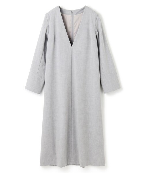 【セール】【洗える】ウールライク Vネックワンピース（ワンピース）｜UNFILO（アンフィーロ）